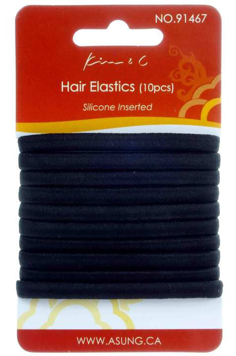 KIM & C Silicone Hair Elastic Band (10pcs) #Black