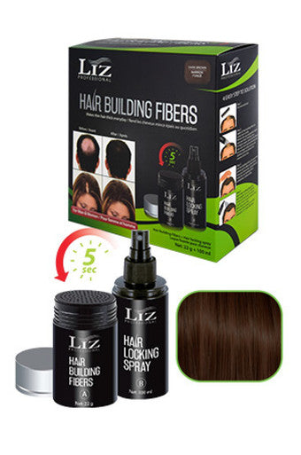 LIZ Professional-5 Hair Building Fibers & Locking SprayBlack