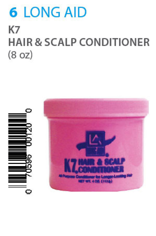 Long Aid-6 K7 Hair & Scalp Cond. (8oz) jar