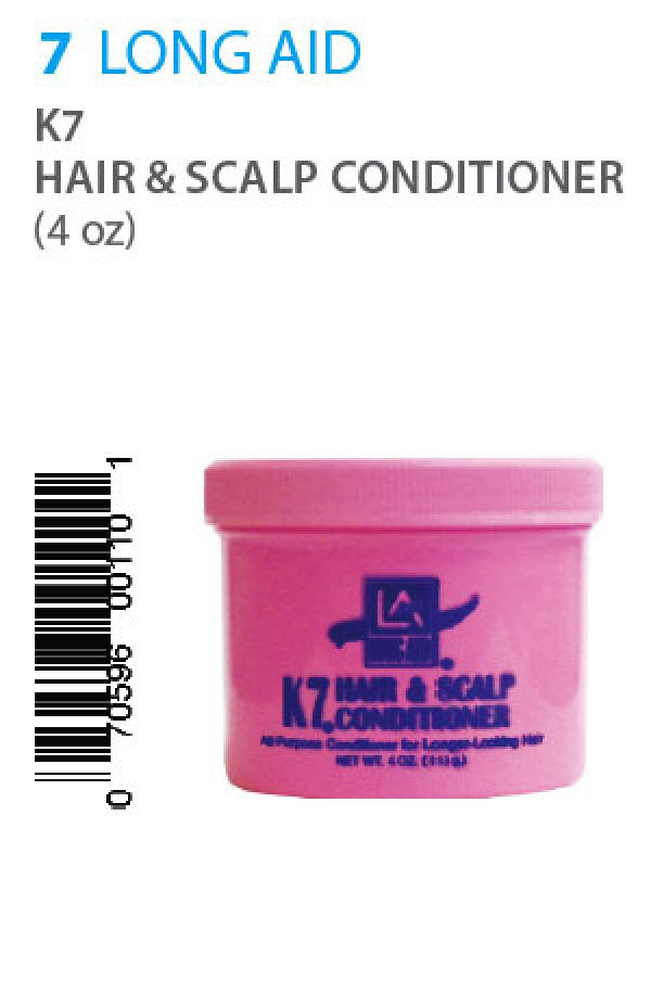 Long Aid-7 K7 Hair & Scalp Cond. (4oz) jar