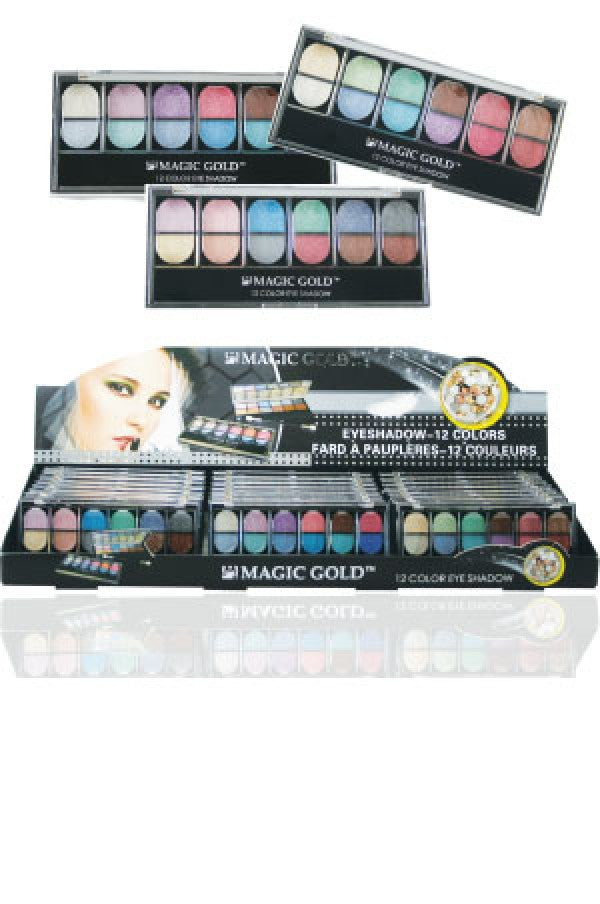 Magic Gold-1604 12 Colour Eye Shadow 24/DS