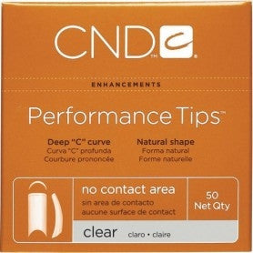 CND Performance Tips Clear 50 pk Size 9