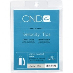 CND Velocity Tips Clear 100 Tray 16969