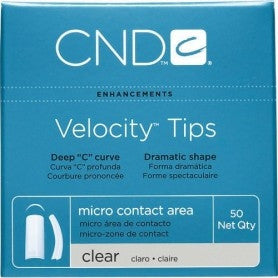 CND Velocity Tips Clear 50 pk Size 3 16983