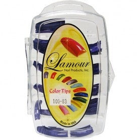 Lamour Marble Tips Dark Purple 100-83