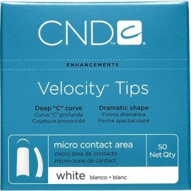 CND Velocity Tips White 50 pk Size 9 16939