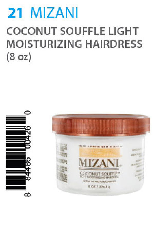 Mizani-21 Coconut Souffle Light Moisturizing Hairdress (8oz)