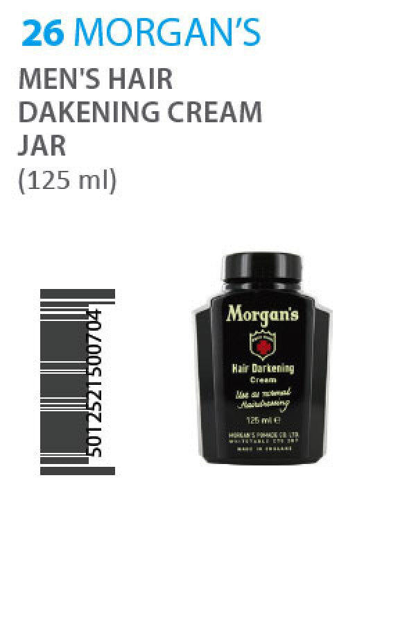 Morgan's-26 Hair Darkening Cream 125ml Jar