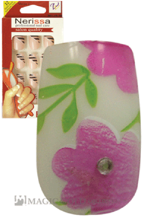 Nerissa- Hand-Made Air Brush Nails(NE032/12pcs) -pc