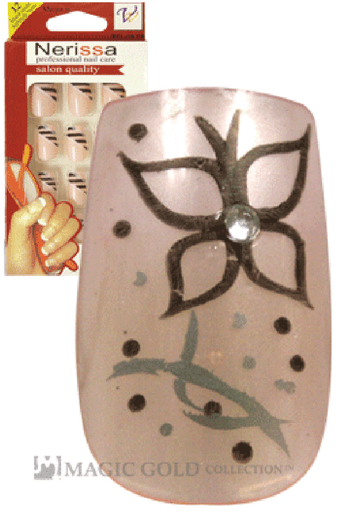 Nerissa - Ongles à brosse à air fabriqués à la main (NE038/12 pièces) -pc