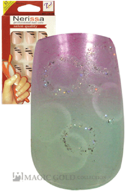 Nerissa- Hand-Made Air Brush Nails(NE040/12pcs) -pc