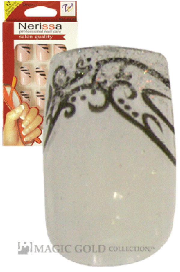 Nerissa- Hand-Made Air Brush Nails(NE045/12pcs) -pc