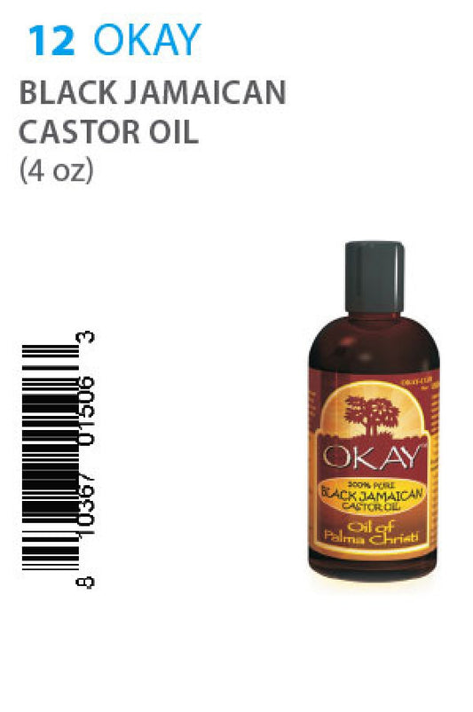 Okay-12 Black Jamaican Castor Oil (4oz)