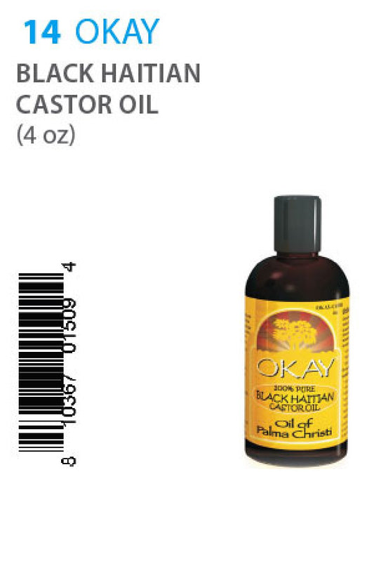 Okay-14 Black Haitian Castor Oil (4oz)