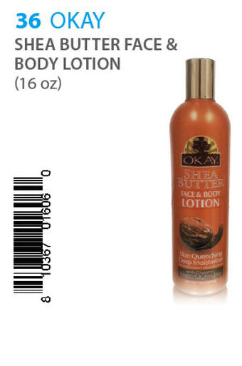 Okay-36 乳木果油面部和身体乳液（16 盎司）