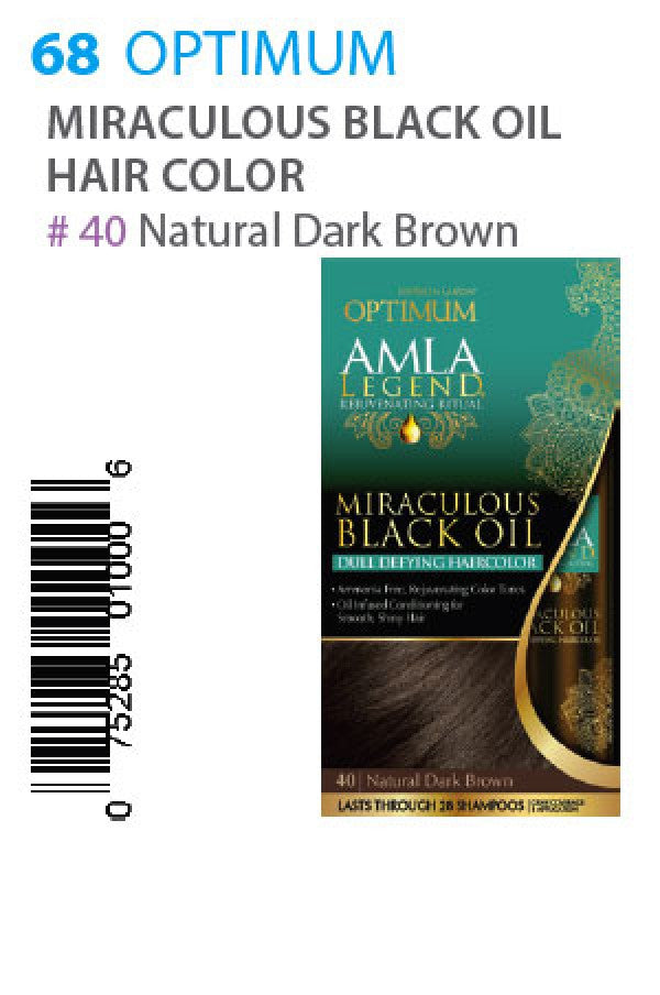 Optimum-68 Amla Legend M Black Oil HC 40 Natural Dark Brown