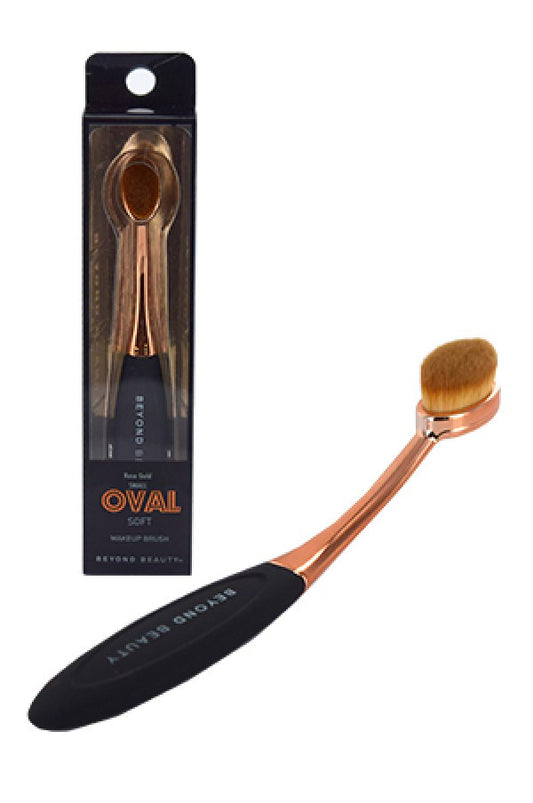 Oval- 30021 Soft Makeup Brush Rose Gold - Small