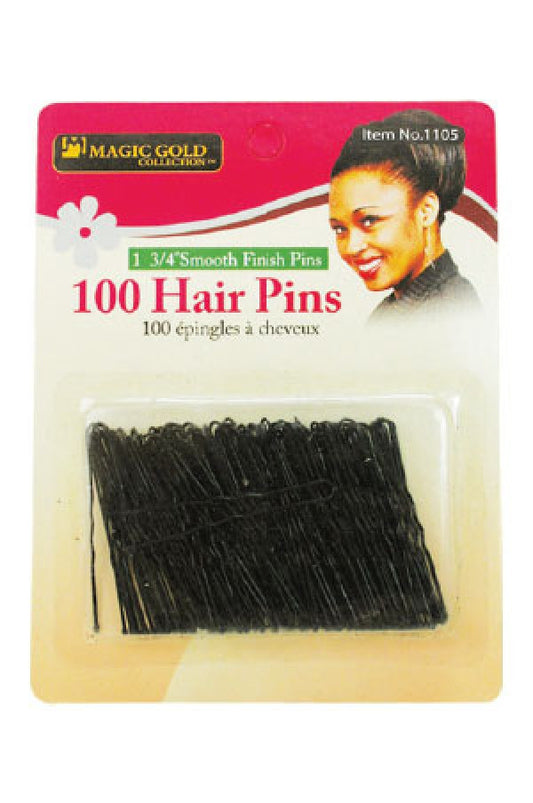 Magic Gold-1105 Hair Pins 1 3/4" (Black) -dz