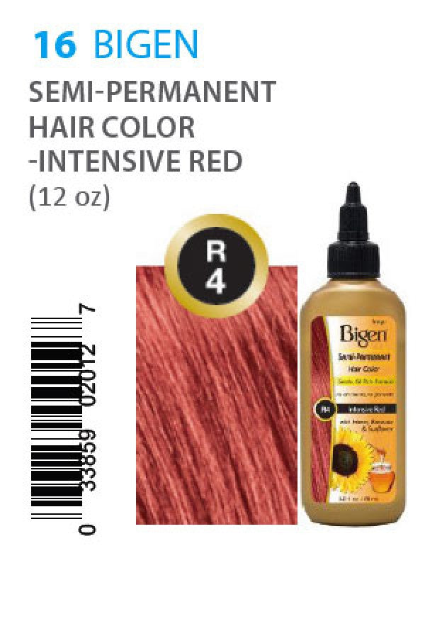 Bigen-16 Semi-Permanent Hair Color R4 Intensive Red