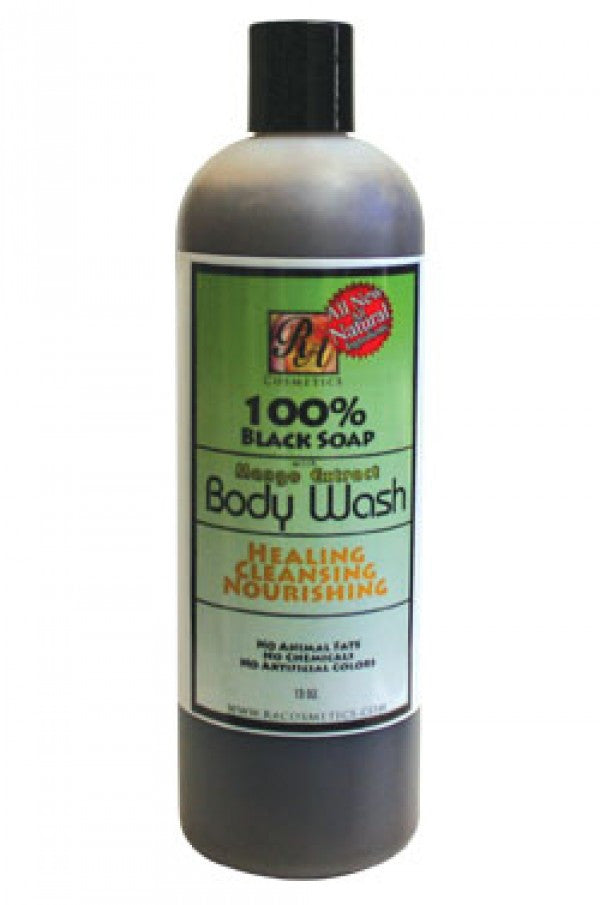 RA Cosmetics-22 100% Black Soap Mango Extract Body Wash (13oz)