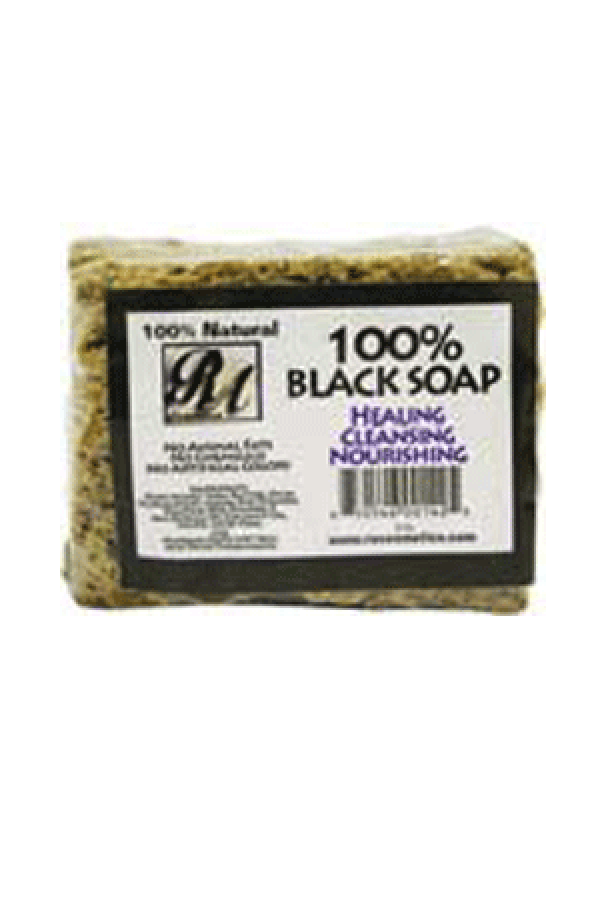 RA Cosmetics-1 100% Black Soap Bar-Unscented (5oz)