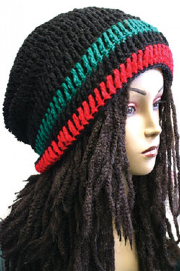 Ras-1: Rasta Hat 14" (Black/Green/Red)