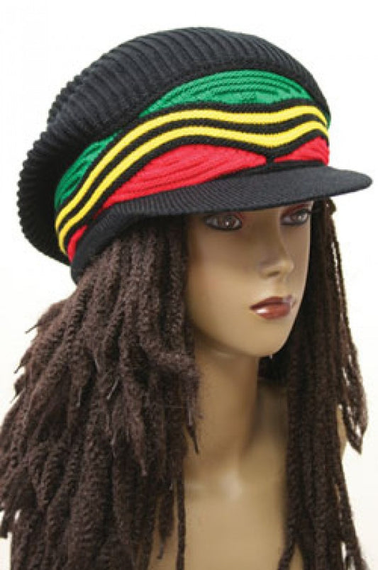 Ras-3 Rasta Hat 10" (Black/Yellow/Green/Red)