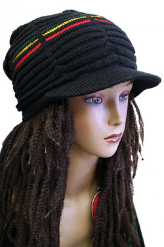 Ras-4 Rasta Hat 10" (Black/Yellow/Green/Red)