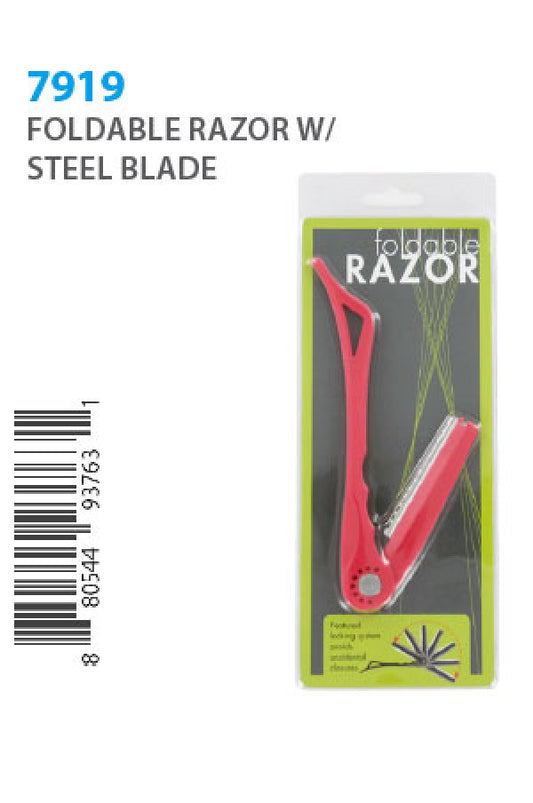 3763(7919) Foldable Razor w/ Steel Blade -pc