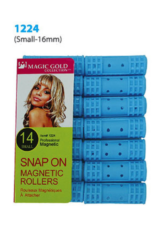 1224/0519 Snap On Magnetic Roller 14pc (S/16mm/Blue) -pk