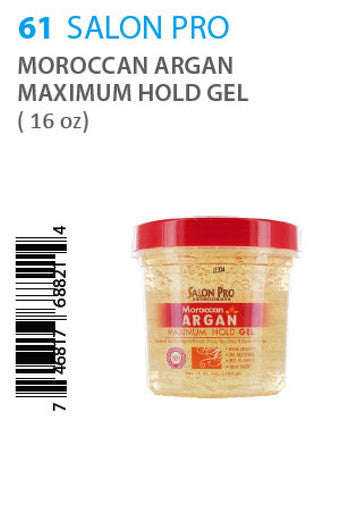 Salon Pro-61 Gel tenue maximale à l'argan marocain (16oz)