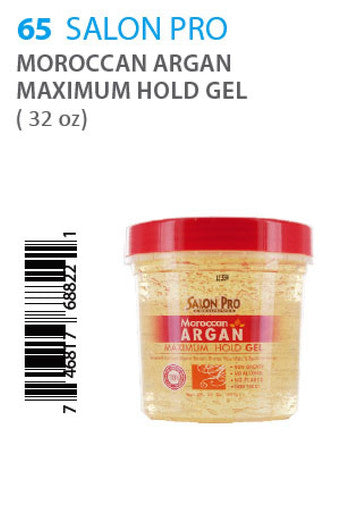 Salon Pro-65 Moroccan Argan Maximum Hold Gel (32oz)