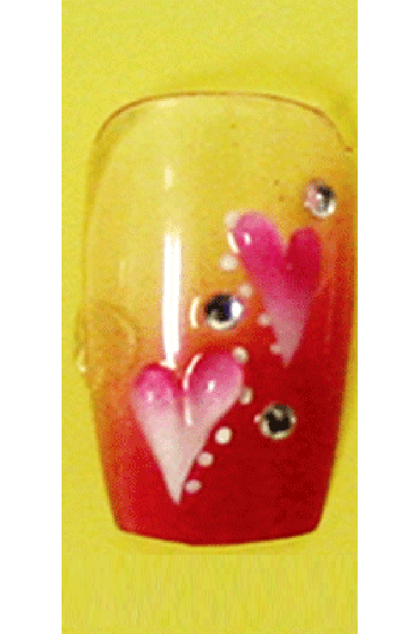 Sassi- 3D Air Brush Design Nail Tip with Glue(TDA007)-Pcs