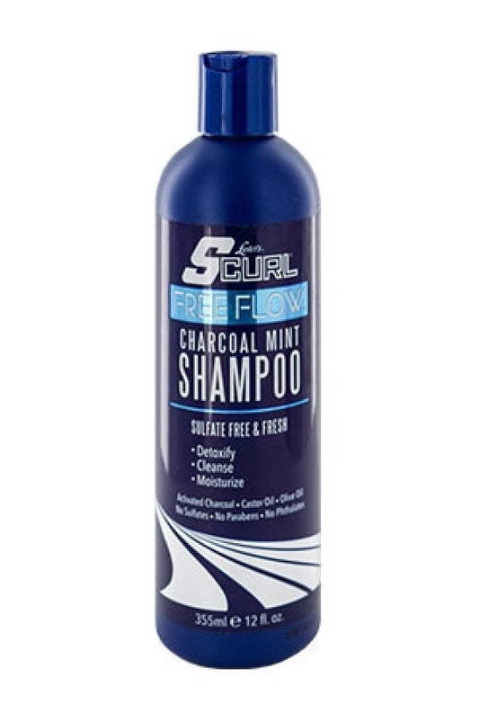 Scurl-24 Free Flow Charcoal Mint Shampoo (12 oz)