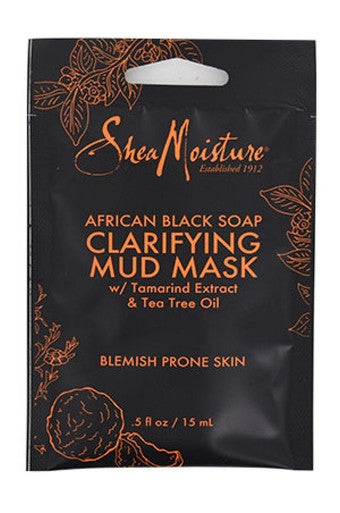 Shea Moisture-94 Masque de boue au savon noir africain_Peau sujette aux imperfections 0,5 oz/12pk /ds-ds