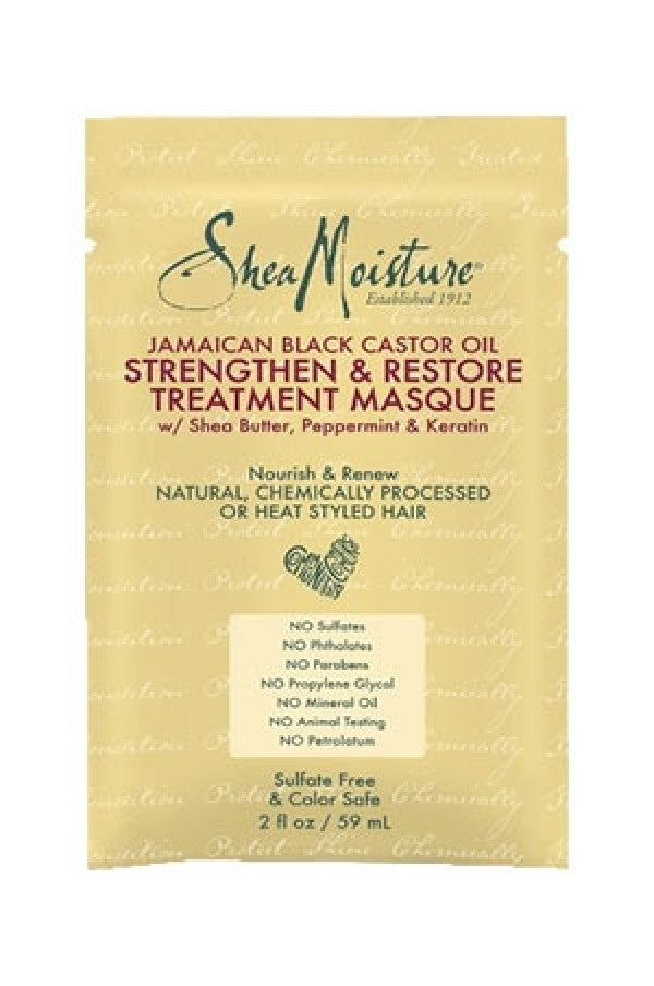 Shea Moisture-106 Jamaican Black Caster Oil  Strength & Restore Masque Pack 12/ds-ds