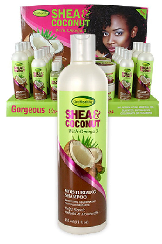 Sofn'free-45 Grohealthy Shea&Coconut Moisturiz Shamp(12oz)