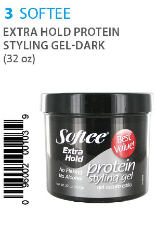 Softee-3 Extra Hold Protein Styling Gel -32oz