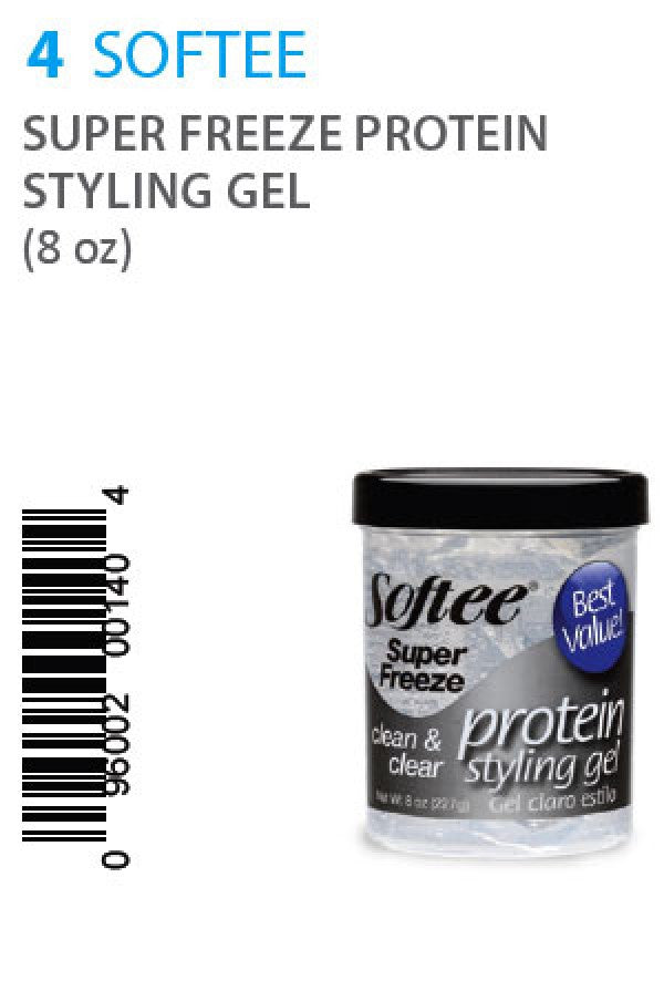 Softee-4 Super Freeze Protein Styling Gel -8oz