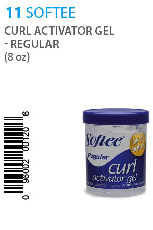 Softee-11 Curl Activator Gel With Aloe Vera -Regular (8oz)