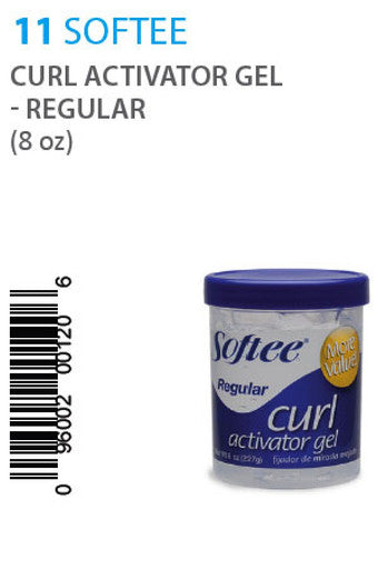 Softee-11 Curl Activator Gel With Aloe Vera -Regular (8oz)