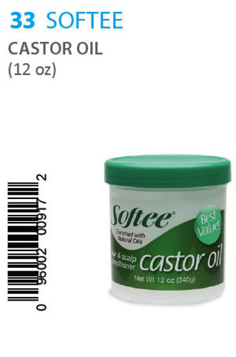 Softee-33 Castor Oil Hair&Scalp Conditioner -12oz