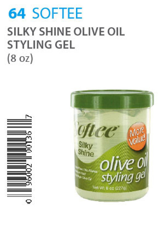 Softee -64 Silky Shine Olive Oil Styling Gel (8oz)