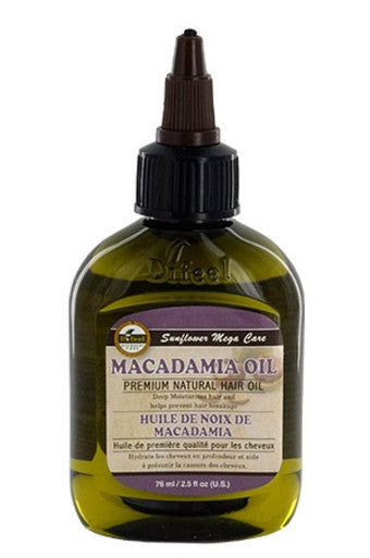 Sunflower-50  Difeel Premium Natural Hair Oil(2.5 oz)Macadamia