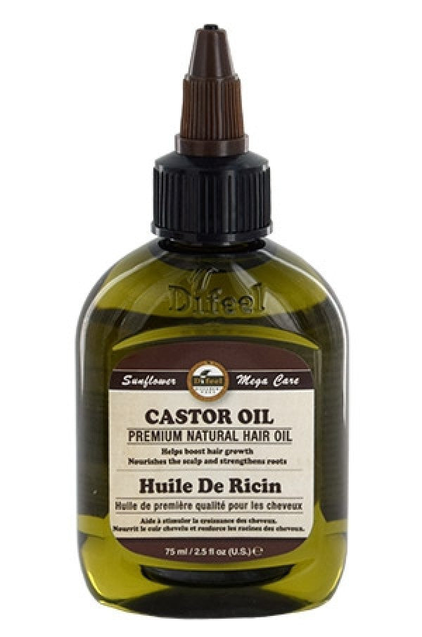 Sunflower-49 Difeel Premium Natural Hair Oil (2.5 oz)-Castor