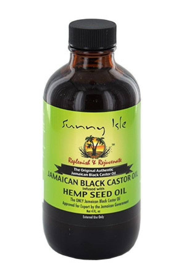 Sunny Isle Jamaican Black Castor Oil-23JBCO infused w/ Hemp Seed Oil (4 oz)