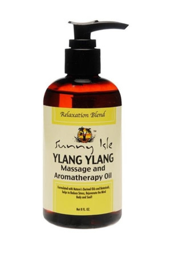 Sunny Isle Jamaican Black Castor Oil-42 Massage & Aromatherapy Oil Ylang Ylang (8 oz)