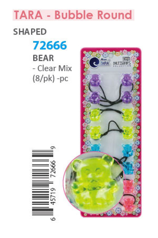 Tara Bubble Bear 72666 Clear Mix 8/pk -pc