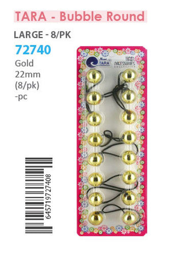 Tara Bubble Round 72740 Gold 22mm 8/pk – Canada Beauty Supply