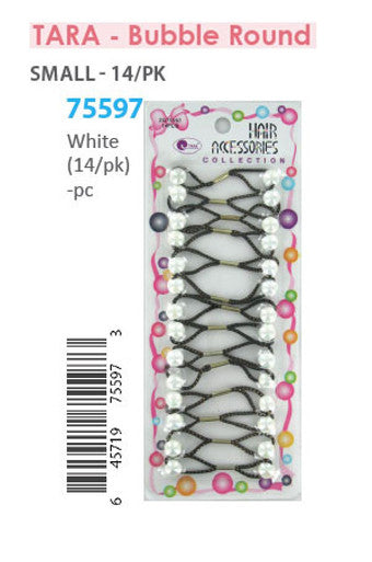 Tara Bubble Round 75597 White Small14/pk -pc – Canada Beauty Supply